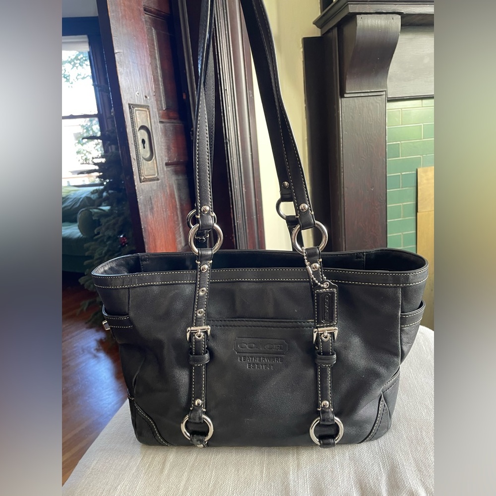 Black Leather Coach Bag